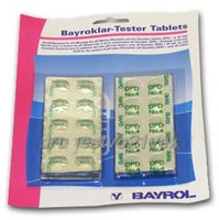 В комплекте: 30 таблеток DPD 4 для определения содержания Байроклара, 30 таблеток Phenol Red для определения РН. 